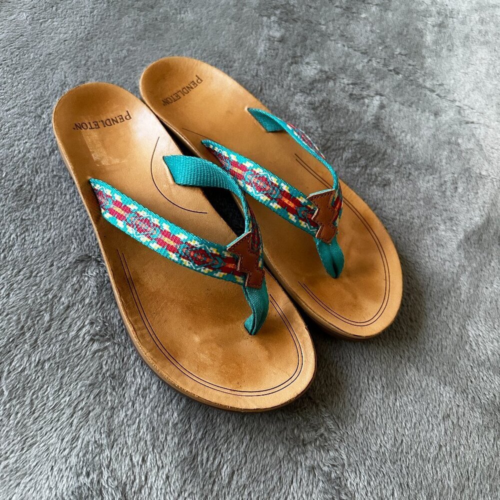 Pendleton Carico Lake Flip Flop Sandals Shoes Women's size 7